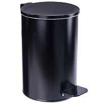 Ведро для мусора с педалью, усиленное, Титан, 10 л, черное, оцинкованная сталь в Ялте