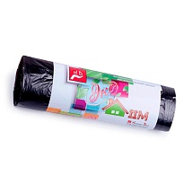 Мешки для мусора 30 л, черные, в рулоне 20 шт., ПНД, 6 мкм, 600х500 мм, Концепция Быта ЭкоДом, 601348 в Ялте