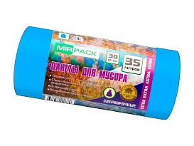 Мешки для мусора 35 л, ароматизированные, синие, в рулоне 30 шт., ПНД, 12 мкм, 640х500 мм, EXTRA, 3530661 в Ялте