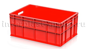 Ящик для молока, мяса, овощей и фруктов сплошной усиленный красный в Ялте