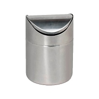 Урна для мусора 1,2 л настольная, с качающейся крышкой, нержавеющая сталь, матовая в Ялте Урна для мусора 1,2 л настольная, с качающейся крышкой, нержавеющая сталь, матовая в Ялте
