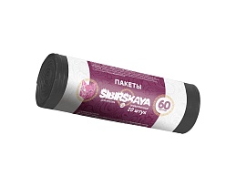 Мешки для мусора 50 л, черные, в рулоне 20 шт., ПНД, 10 мкм, 700х600 мм, SIBIRSKAYA, 101-006 S в Ялте