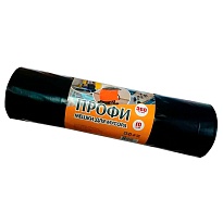 Мешки для мусора 360 л, черные, в рулоне 10 шт., ПВД 65 мкм, 1400х1100 мм, Концепция Быта Профи, 603736 в Ялте