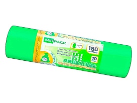 Мешки для мусора 180 л, ароматизированные, зеленые, в рулоне 10 шт., ПВД, 35 мкм, 1100х930 мм, PREMIUM+, 180105301 в Ялте Мешки для мусора 180 л, ароматизированные, зеленые, в рулоне 10 шт., ПВД, 35 мкм, 1100х930 мм, PREMIUM+, 180105301 в Ялте