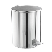 Ведро для мусора с педалью, усиленное, Титан, 15 л, нержавеющая сталь, хром в Ялте