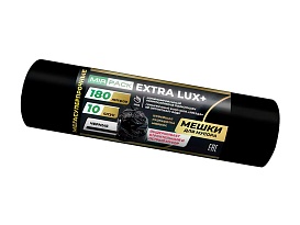 Мешки для мусора 180 л, черные, в рулоне 10 шт., ПВД, 60 мкм, 1100х930 мм, EXTRA LUX+, 1801098 в Ялте Мешки для мусора 180 л, черные, в рулоне 10 шт., ПВД, 60 мкм, 1100х930 мм, EXTRA LUX+, 1801098 в Ялте