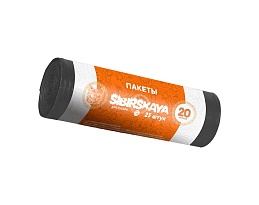 Мешки для мусора 20 л, черные, в рулоне 25 шт., ПНД, 6 мкм, 420х450 мм, SIBIRSKAYA, 101-001 S в Ялте
