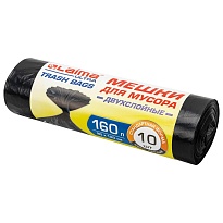 Мешки для мусора 160 л, черные, в рулоне 10 шт., ПВД, 30 мкм, 1200х900 мм, LAIMA ULTRA, 607694 в Ялте Мешки для мусора 160 л, черные, в рулоне 10 шт., ПВД, 30 мкм, 1200х900 мм, LAIMA ULTRA, 607694 в Ялте