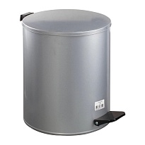 Ведро для мусора с педалью, усиленное, Титан, 15 л, серое, оцинкованная сталь в Ялте