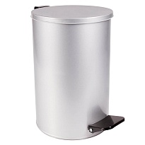 Ведро для мусора с педалью, усиленное, Титан, 10 л, серое, оцинкованная сталь в Ялте