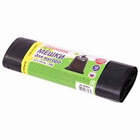 Мешки для мусора 120 л, черные, в рулоне 10 шт., ПНД, 11 мкм, 1020х670 мм, Любаша, 608093 в Ялте