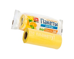 Мешки для мусора 35 л, ароматизированные, желтые, в рулоне 20 шт., ПНД, 12 мкм, 560х530 мм, GRIFON Цитрусовый Микс, 100-033 в Ялте