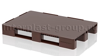 Поддон пластиковый сплошной с бортиками коричневый в Ялте