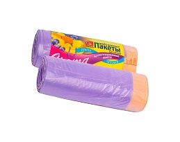 Мешки для мусора 35 л, ароматизированные, Лаванда, сиреневые, в рулоне 10 шт., ПНД, 12 мкм, 560х530 мм, GRIFON Aroma, 101-080 La в Ялте