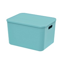 Ящик пластиковый вкладываемый бирюзовый 410х305х245 мм в Ялте
