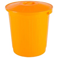 Мусорный бак с крышкой 50 л желтый 50 желтый в Ялте