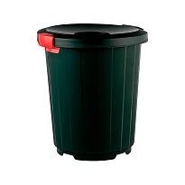 Мусорный бак с крышкой - воронкой 105 л темно-зеленый 105 темно-зеленый в Ялте