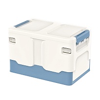 Ящик пластиковый складной белый, дно синее, 370х240х240 мм в Ялте