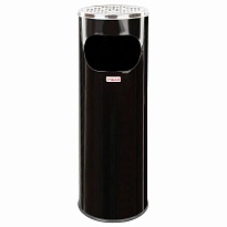 Урна с пепельницей 18 литров, нержавеющая сталь, черная, LAIMA PROFESSIONAL в Ялте