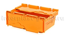 Вкладываемый контейнер KVR 6422 усиленный с распашной крышкой оранжевый