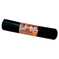 Мешки для мусора 480 л, черные, в рулоне 5 шт., ПВД, 65 мкм, 1700х1300 мм, Концепция Быта Профи, 603735 в Ялте