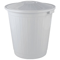 Мусорный бак с крышкой 50 л серый 50 серый в Ялте