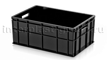 Ящик для молока, мяса, овощей и фруктов сплошной черный в Ялте
